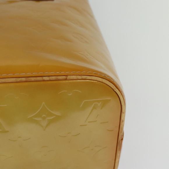 LOUIS VUITTON Monogram Vernis Houston Hand Bag Beige M91004...